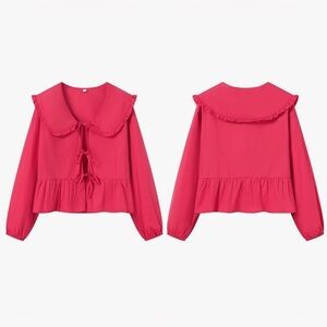 Tie front babydoll top- S